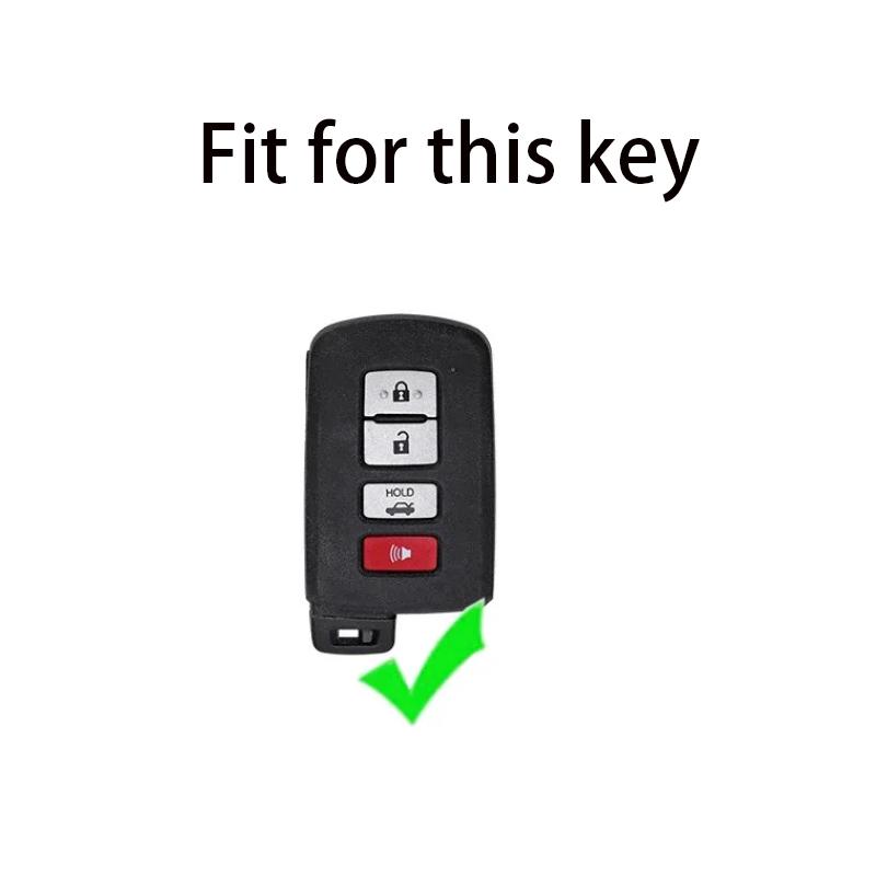 Custodia Coprichiave per Auto a 4 Pulsanti per Toyota Camry Corolla RAV4 Highlander Avalon 2015 - 2017 Protettore Guscio Supporto Smart Control