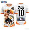 Japan Anime Fire Fist Ace One Piece TShirt Quick Dry Football Jersey Sports Kid Clothing Adult Children's Parent Child T shirts