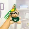 Cool Teddy Bear Plush Keychain Cute Stuffed Animal Pendant For Student School Bag Backpack Charm Accessory