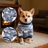 Warm Plush Dog T-Shirt for Winter Soft Fleece Lining Sweater with Cute Animal Printed Puppy Kitten Clothes
