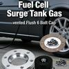X95-Aluminum Billet Fuel Cell Tank Cap Polished Finish/ID 35.5Mm 6-Hole Fuel Surge Tank Cap Flush Mount