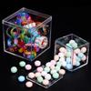 1-50pcs New Square Transparent Plastic Boxes with Lid for Food Acrylic Candy Gift Figurine Display Small Candy Boxes
