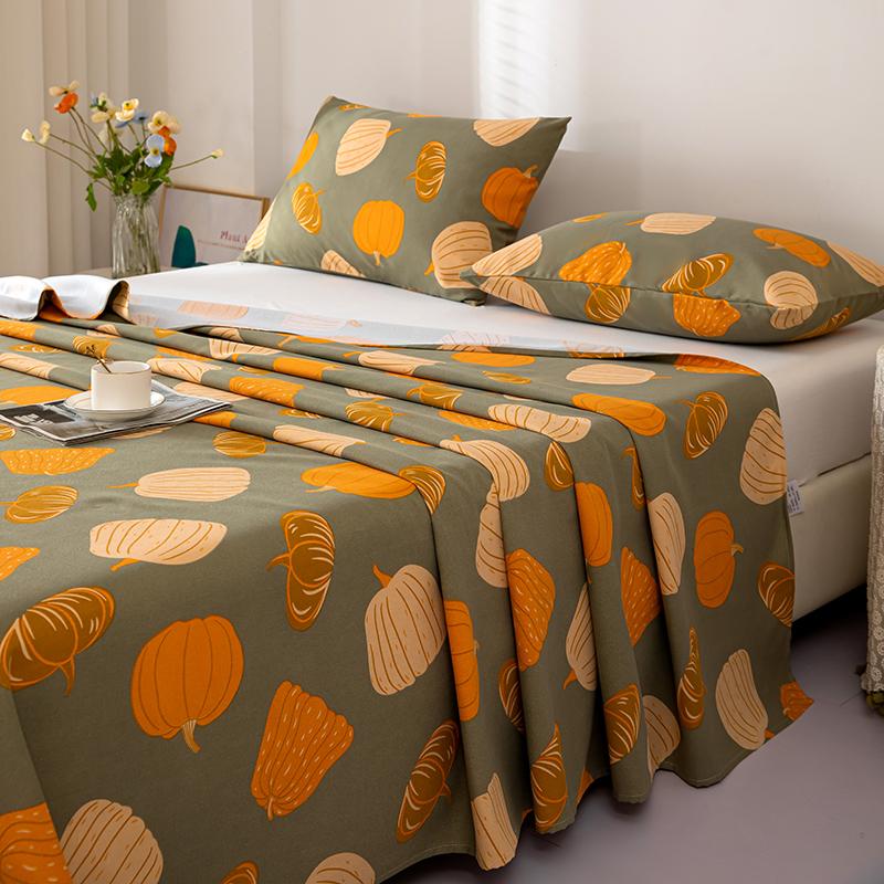 Cotton Thickened Bed Sheet Plant Flowers Printed Single Double Top King Sheets Pure Cotton Single Size Kids Bed Linen "