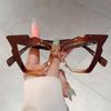 KAMMPT Retro Cat Eye Eyeglasses Female Stylish Large Multi-color Optical Frame Trendy Luxury Brand Designer Decor Glasses