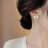 Two Pairs of Zirconia Butterfly-knotted Fringed Earrings, Elegant and Luxurious, with A Sense of High-end Style, Fashionable Ear Ornaments.