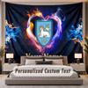 Custom Name Text Tapestry Preston North End Personalized Polyester Wall Tapestry For Bedroom And Room