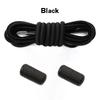 1Pair Round Elastic Laces No Tie Shoelaces Metal Capsule Buckle Shoelace Without Ties Sneakers Basketball Laces Shoe Accessories