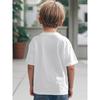 Kids Crewneck Short Sleeve Tee, Red Basketball Drip Print
