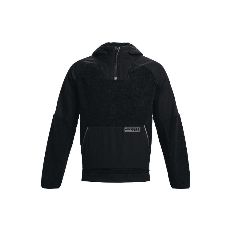 Under Armour Mission Boucle Anorak Hoodie Black Men s 1366094-001 M