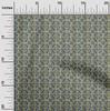 oneOone Cotton Flex Aqua Blue Fabric Check & Artistic Floral Sewing Craft Projects Fabric Prints By Yard 40 Inch