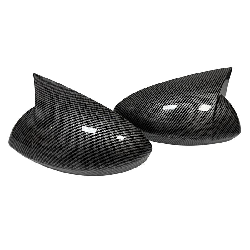 For Renault Megane 4 MK4 2016- Car Rearview Side Mirror Cover Wing Cap Sticker Exterior Door Case Trim Carbon Fiber Auto