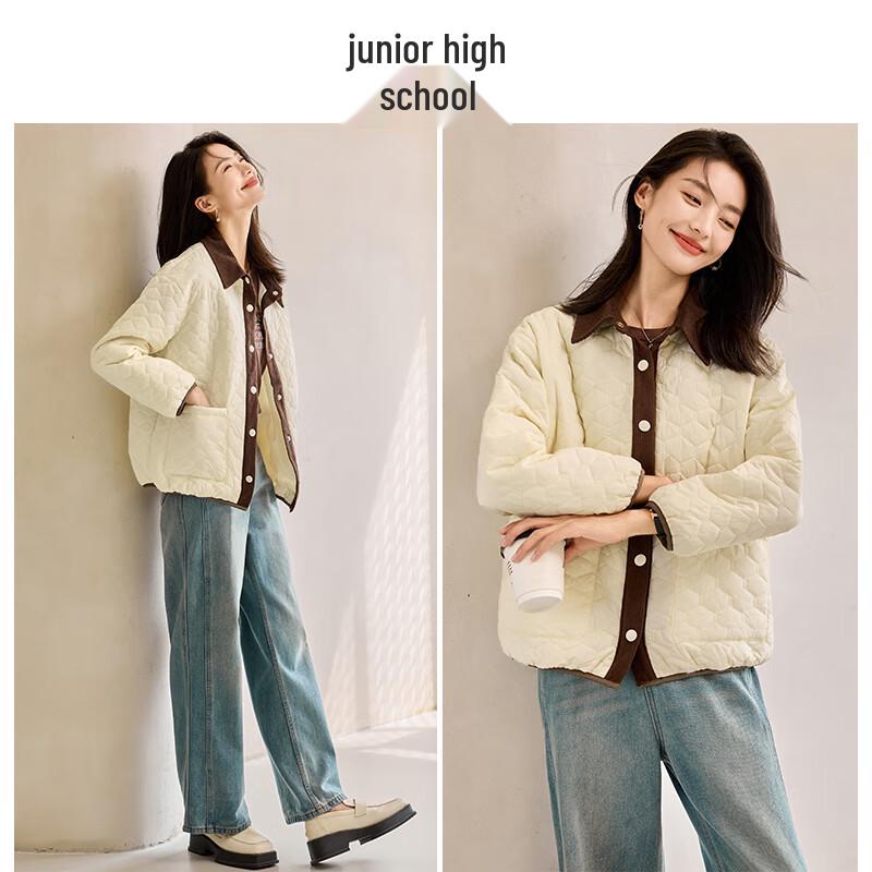 Women's Diamond Textured Padded Winter Jacket