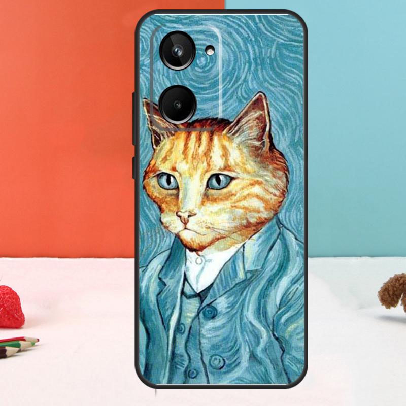 Funny Cat Art Aesthetics For Realme 15 14 10 11 12 13 Pro Plus C67 C65 C63 C61 C35 C55 C53 C51 C71 C75 GT7 Pro Case