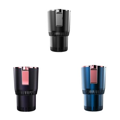 Portavasos Caliente y Frío Botón Único Enfría y Calienta Rápidamente Pantalla de Temperatura Inteligente Calentador de Tazas para Coche Taza Portátil para Hervir Agua