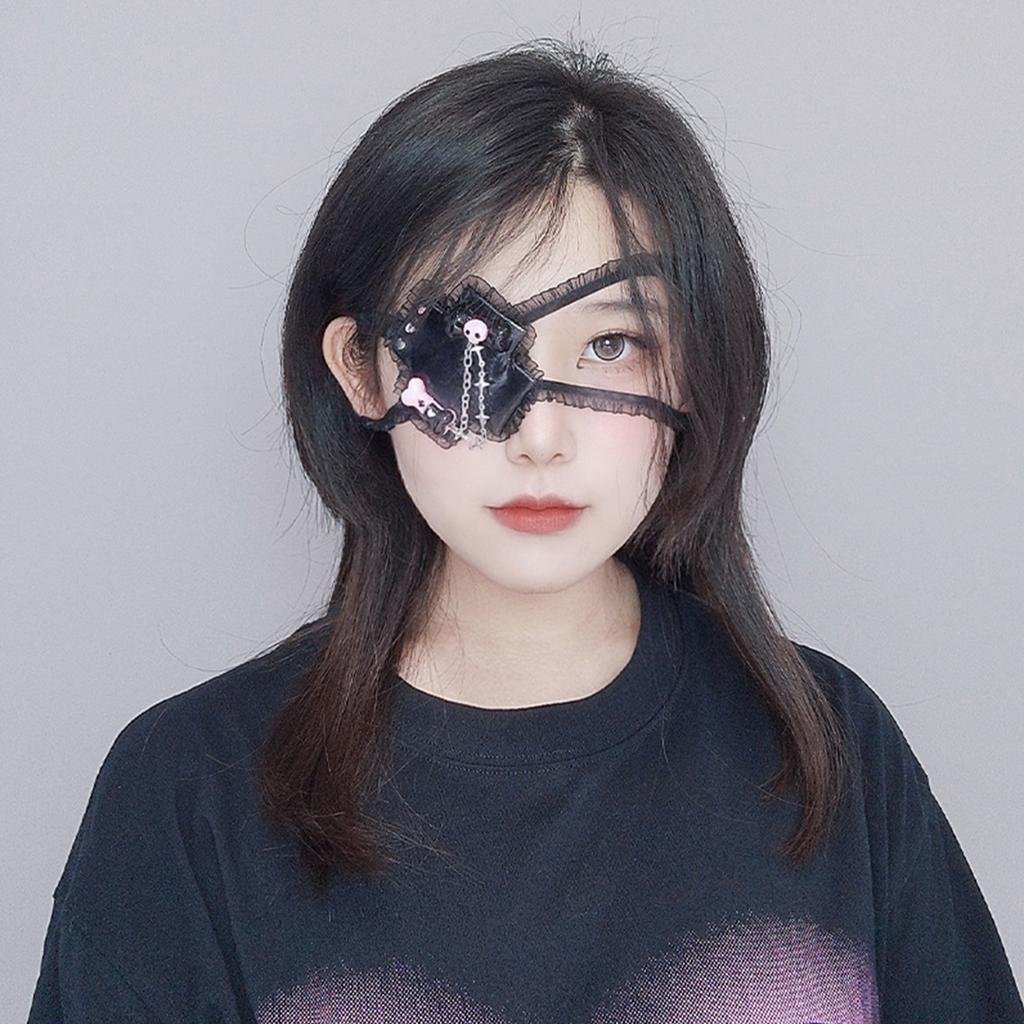 Mysterious Cross Eye Mask In Lolita Gothic Design Gothic Cross Eye Mask StandOut At Cosplay Parties & Costume Event