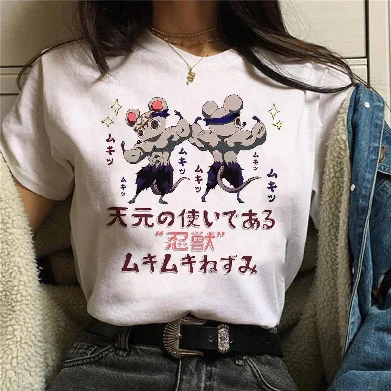 Demon Slayer T Shirt Women Tshirt Female Tanjirou Kamado Graphic Tee Shirt Japanese Anime Manga T-shirt Streetwear Tops Tees