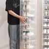 1/6PCS Foldable Transparent Shoes Case Storage Box Thickened Drawer Case Shoe Boxes Stackable Box Shoe Organizer Dustproof