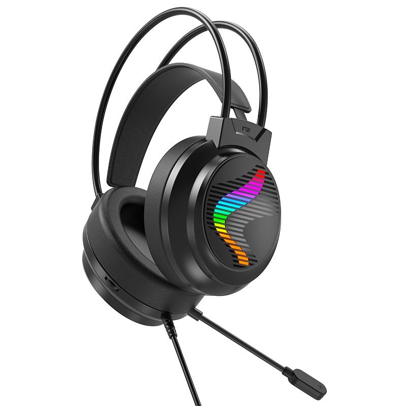 Gaming Headset for PS4 PC Xbox One PS5 Switch via 3.5mm Audio Jack, with Mic, LED Light