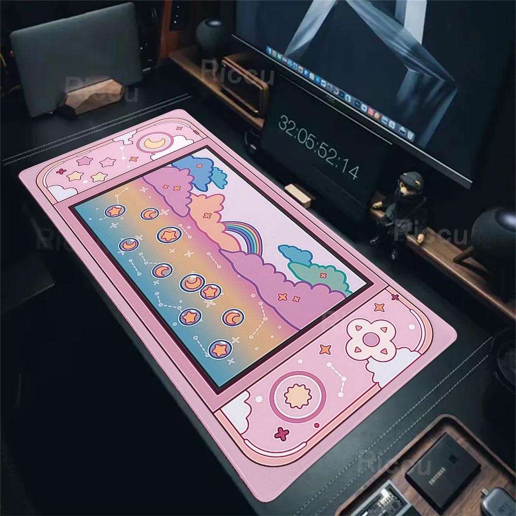 Stars Moon Mousepad Gaming Console Desk Mat Colour Clouds Aesthetics Mouse Pad Office Computer Keyboard Mats Laptop Accessories