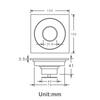 Beyoon Modern Rectangle Bathroom Accessories 4 Inch Anti-odor Shower Chrome Washing Drain Washing Machine Floor Drain HIDL117-3B