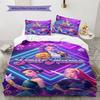 Name Custom Demon Hunters Kpop Pattern Bedding Set Quilt Cover Pillowcase Home Decor Gift (1 * duvet cover + 2 * pillowcase, without core)