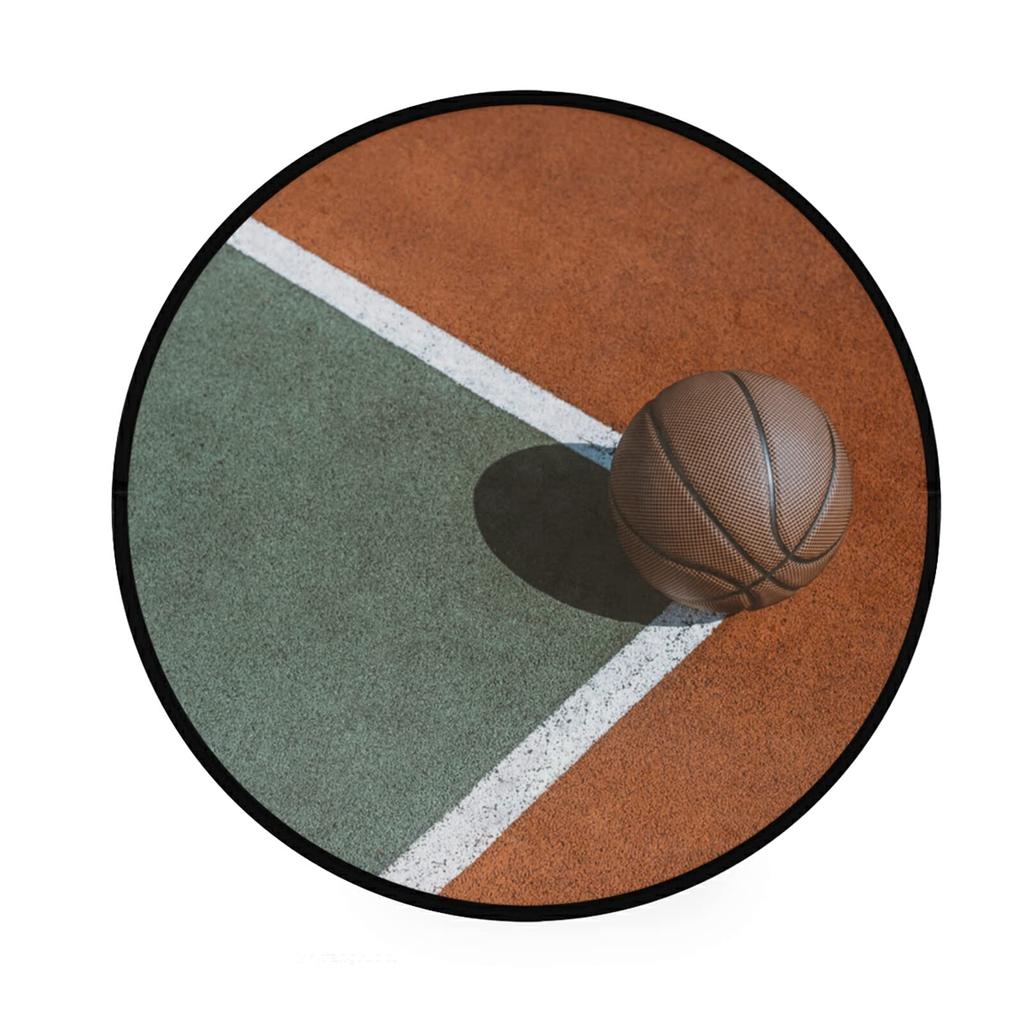 Custom Logo Mat Circle Carpet Anti-Slip Round Area Rug Large for Home Living Room Bedroom Decor Chair Drum Rug Chair Doormat