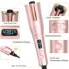 Automatic Curling Iron, Automatic Curling Wand with 4 Temperatures and 3 Timers and LCD Display, Dual Voltage Auto Shutoff Rotating Iron