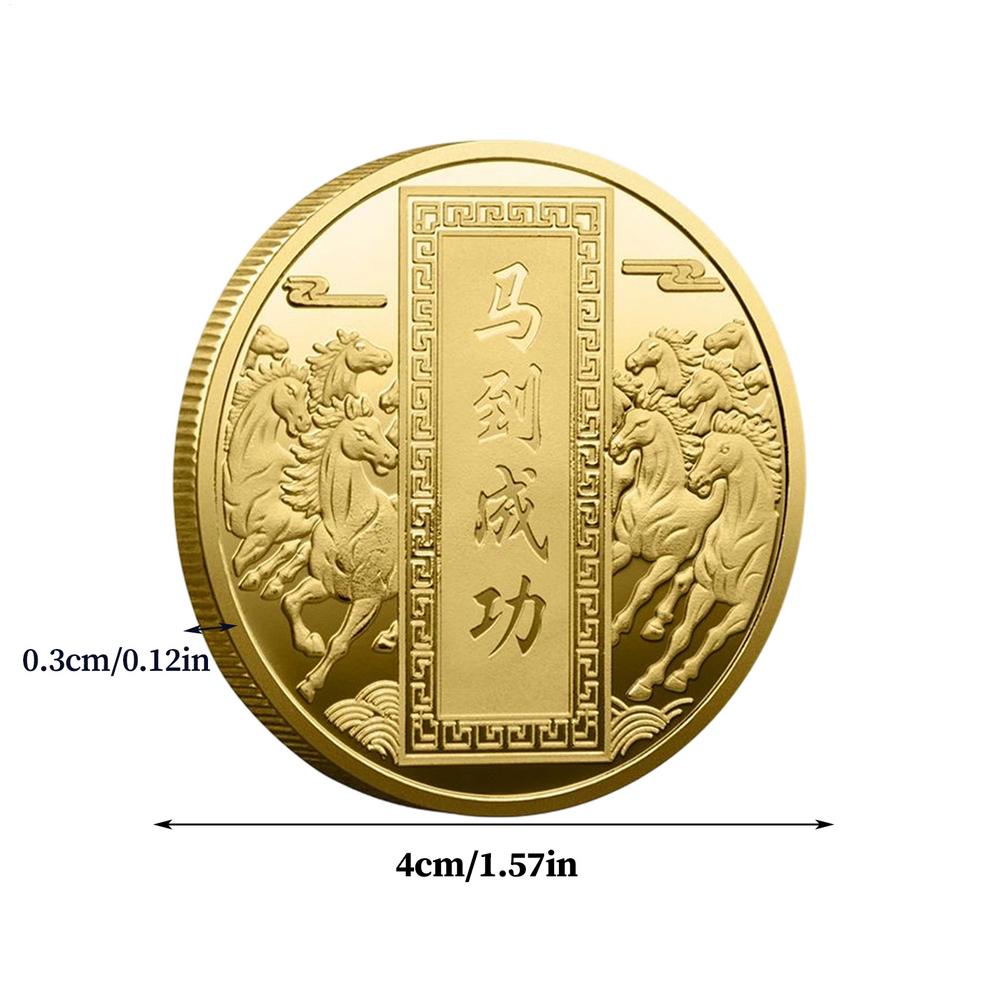 2026 Lunar Year of the Horse Commemorative Coin Chinese New Year Collectible Coin Creative Horse Souvenir Coin Keepsake Gifts