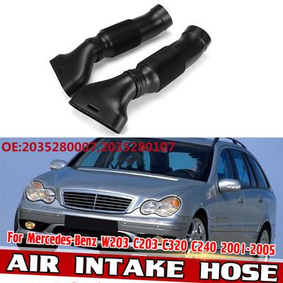 Car Air Intake Duct Hose Intake Manifold for Mercedes-Benz W203 C320 C240 2001-2005 Pair Air Intake Pipe Auto Parts Accessories
