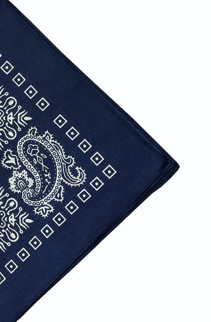 Trifong bandana navy paisley 100% cotton 55cm x 55cm