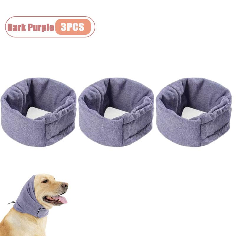 Quiet Ears for Dogs Adjustable Calming Snood Warm Fleece Lining Multifunctional Anxiety Relief Pet Scarf for Noise Protection