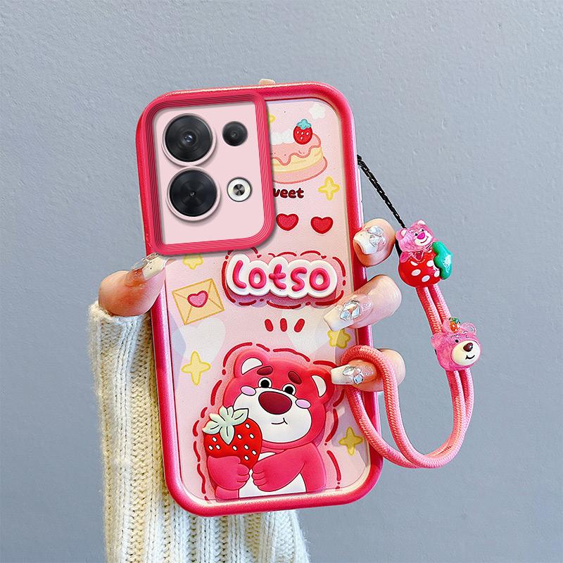 

KEYSION Ударостійкий чохол для OPPO Reno8 Pro 5G зі шнурком, м який силіконовий милий 3D мультяшний чохол для телефону з лялькою для OPPO Reno 8 Pro+ for Reno8 Pro+