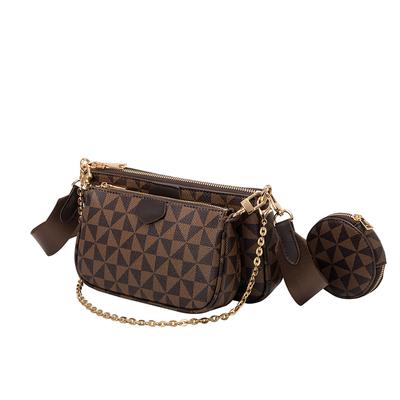 Pattern Multi-Color Fashion Brand Designer 3-IN-1 Messenger Handbag Crossbody Handbag Shoulder Bag Women's Bag