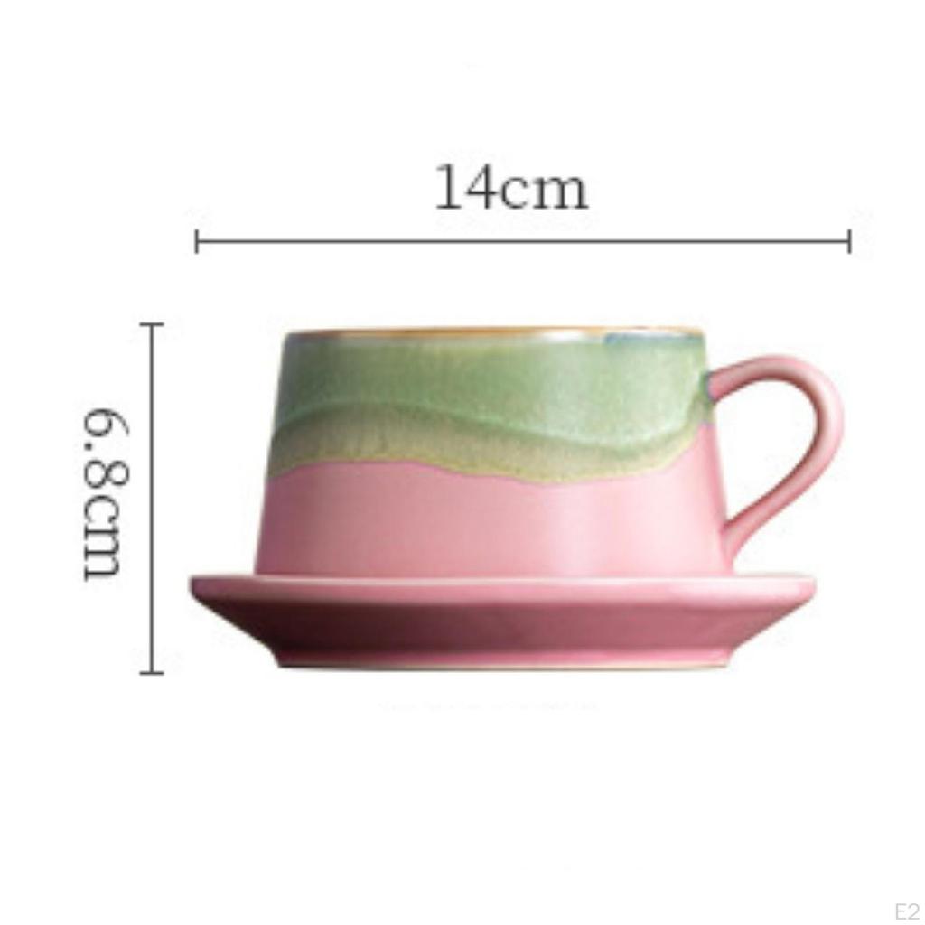 Ceramic Coffee Mug Cup Drinkware Home Decoration with Spoon Pottery Gifts