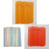 Food Grade Colored Flexible Plastic Drinking Straws For Juice And Milk Tea 100 Pack