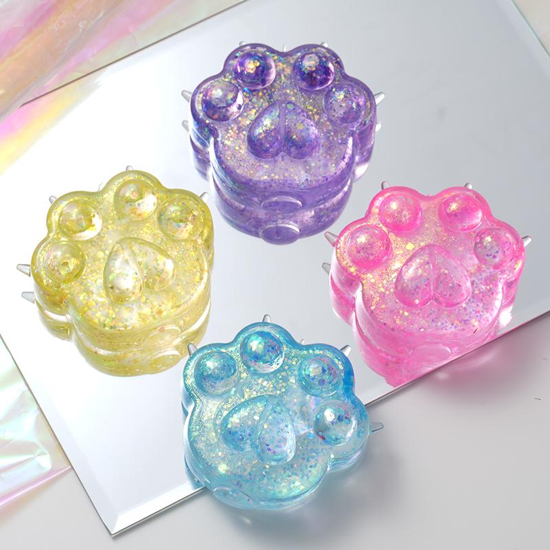 4 Barvy Kočičí Tlapka Stiskací Hračka na Uvolnění Stresu Míček na Vybíjení Fidget Hračky Taba Mačkací Decompresní Pro Kancelář Školní Třídu Svátky Dárky