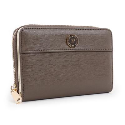 Parsons Club Women's Bifold Wallet, Large Capacity, Round Zipper, with Card Case, Lucky, Financial Luck, Octagonal Brooch, Feng Shui, Lucky Wallet,
