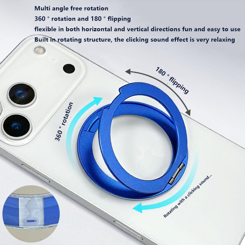 Magnetický držák kroužku pro Magsafe iPhone 17 Pro Max 17E 16E 16 Plus 15 14 13 12 11 Xs Mag Safe 360° otočný držák Příslušenství k pouzdru na telefon