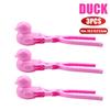 5Pcs Duck Shaped Snowball Maker Clip Children Outdoor Plastic Winter Snow Sand Making Mould Tool for Kids Fight Fun Sports Toys