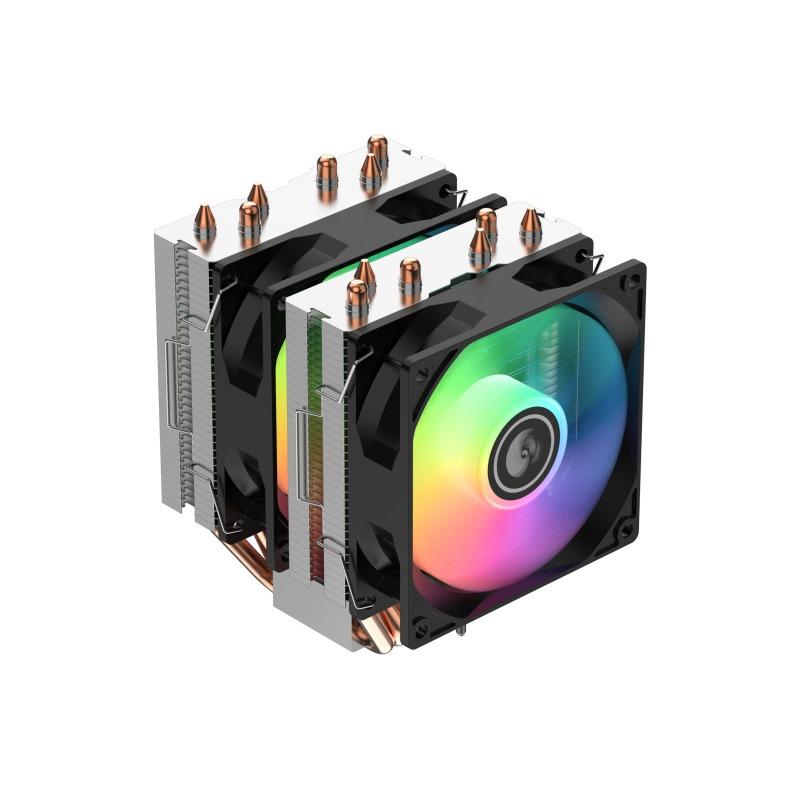 Для G5 шестимедный трубчатый двухбашенный воздушный кулер CPU светящийся радиатор 1700/115X процессорный вентилятор