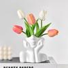 Coastal Shell-Shaped White Vase Plastic Flower Vases Folding Paper Style Dry Flower Bottle Table Centerpiece Home Office Decor