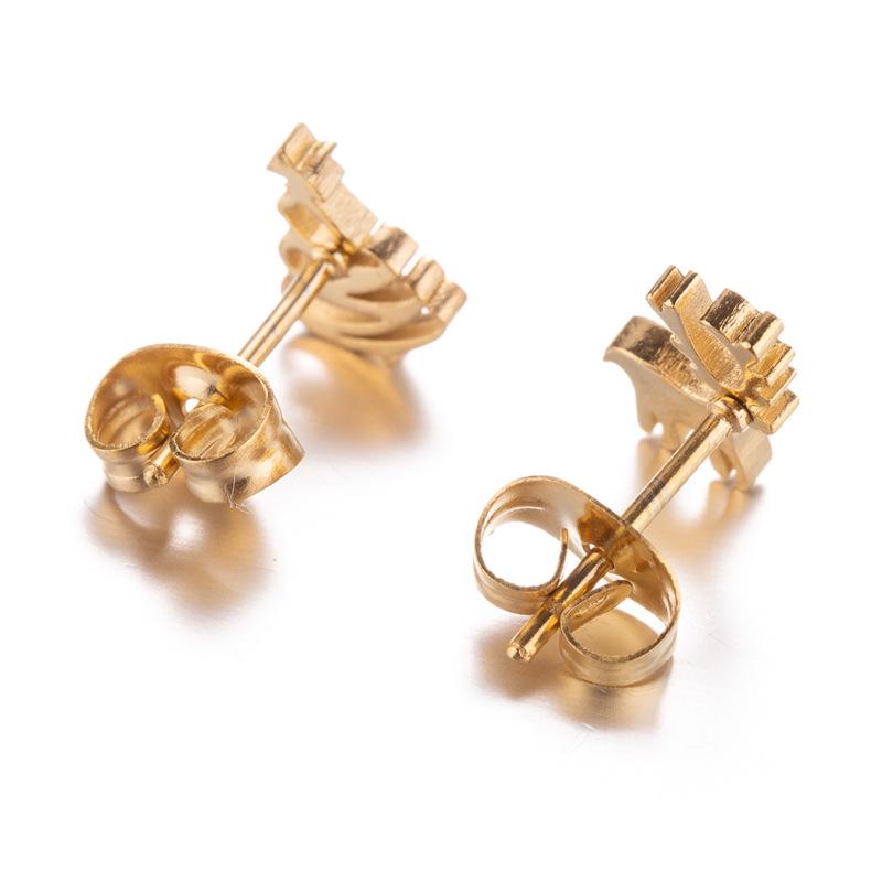 Halloween Geist Kürbis & Weihnachtsbaum Edelstahl Ohrstecker - Asymmetrischer Tierschmuck