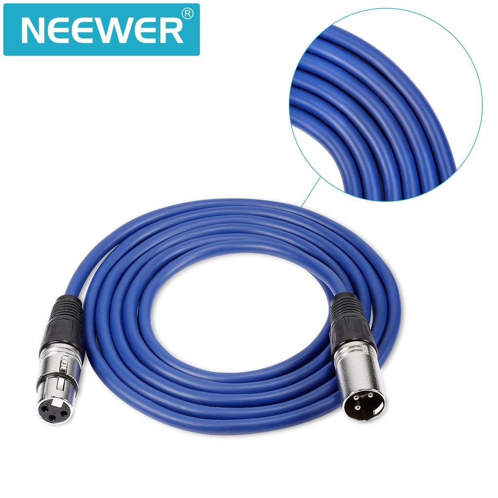Neewer Audio Cable Set 1 Meter XLR Male To XLR Female Microphone Cables (6 Cables), (Green, Blue, Purple, Red, Yellow, Orange)