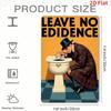 Check The Toilet Without Leaving A Trace – Square Iron Sign, Waterproof & Rust-Resistant Metal Plaque for Bar