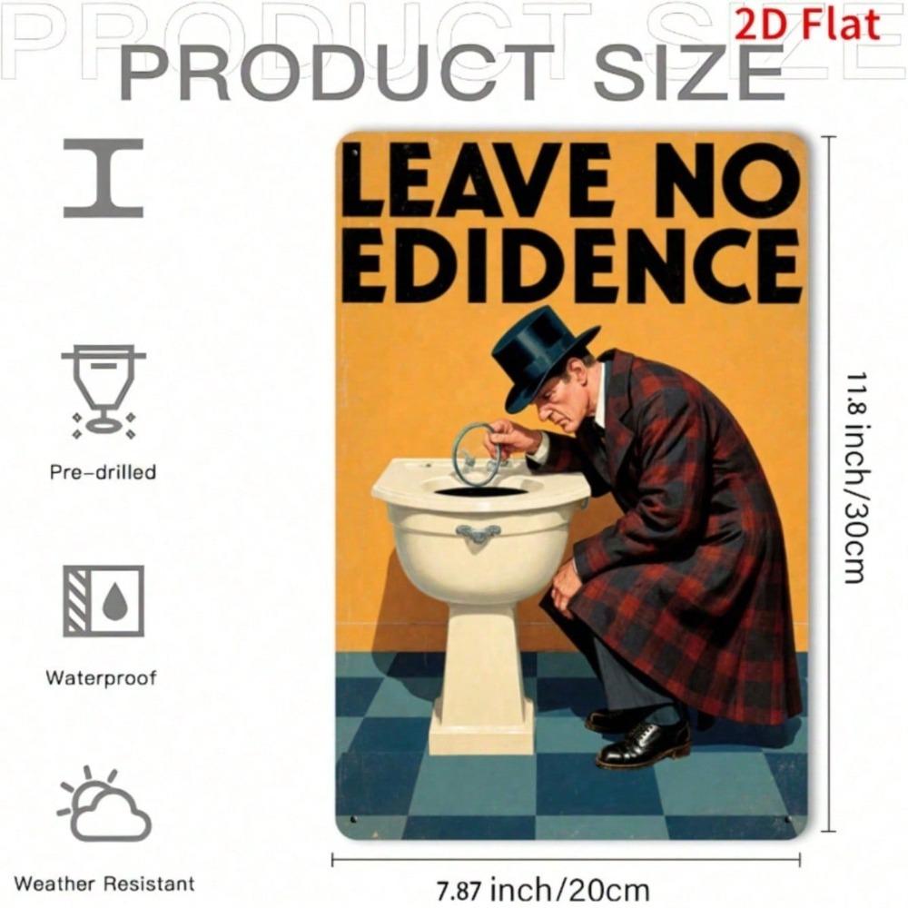 Check The Toilet Without Leaving A Trace – Square Iron Sign, Waterproof & Rust-Resistant Metal Plaque for Bar