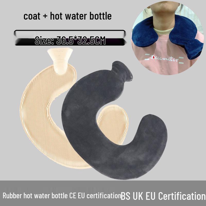 Explosion-Proof Hot Water Bottle: Rubber Design for Stomach and Feet, Long-Lasting Warmth