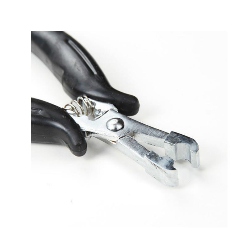 

1 шт. нержавеющие черные плоскогубцы U-образный плоский квадратный наконечник для кератиновых накладных волос