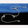 Simple Jewelry Fashion Bells Bead Silver Plated Chain Ankle Bracelet Foot Anklet