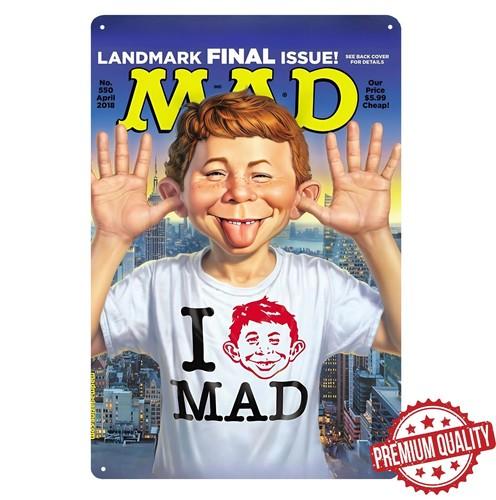 Mad Magazine №550 Обложка Металлический Плакат Жестяной Знак Размер 20x30cm（7.8x11.8inch）