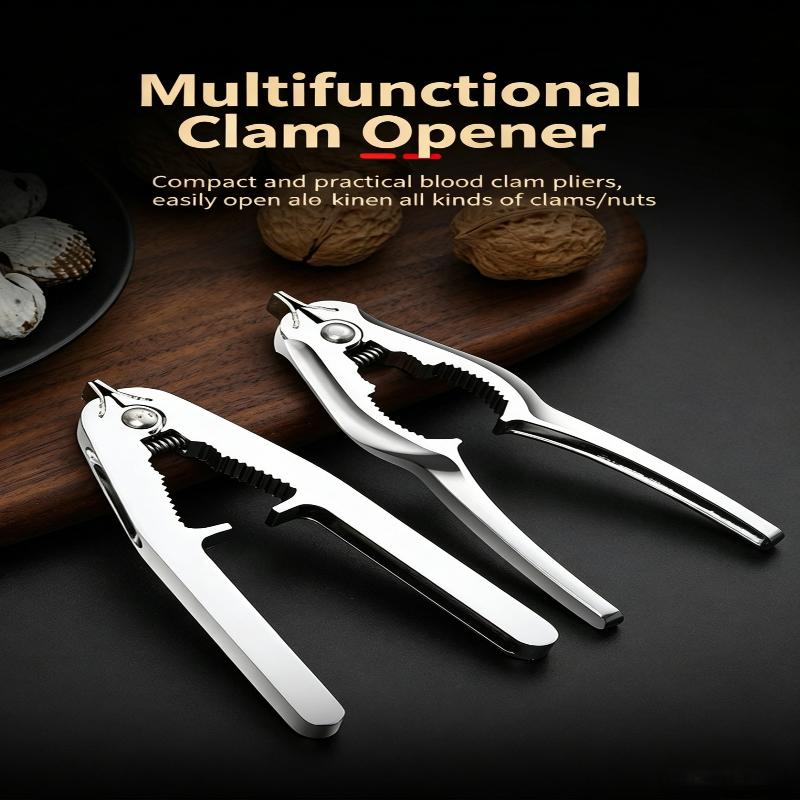 Aprisgorgogliare Strumento Granchio Cracker ApriVongole Utensile da Cucina Lega di Zinco Shucker Acciaio Inossidabile Strumento ApriVongole Gadget da Cucina